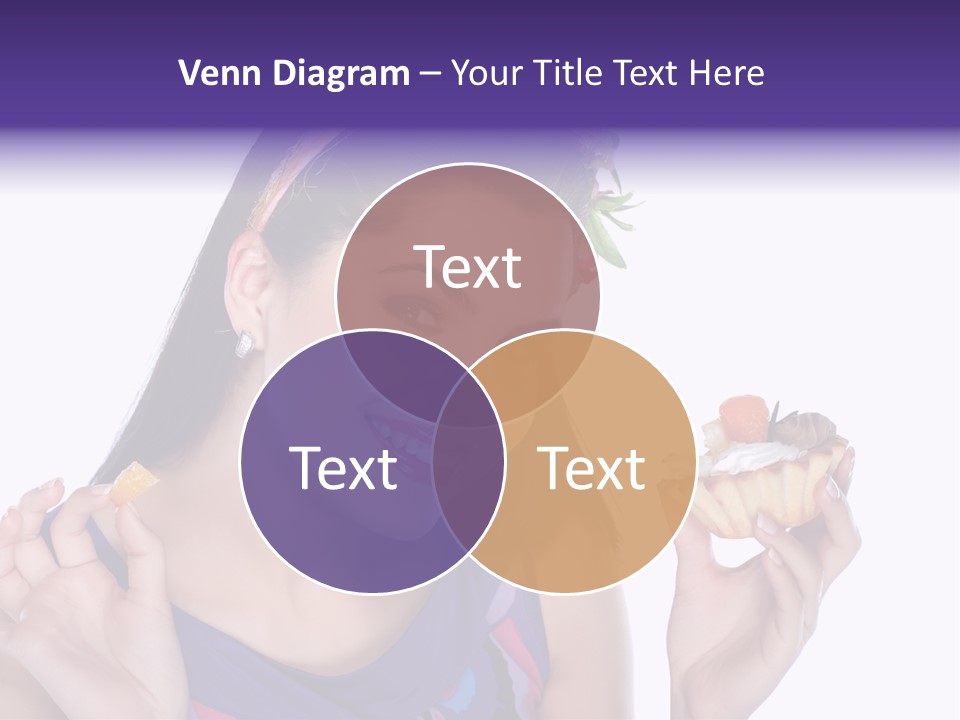 Model Cute Portrait PowerPoint Template