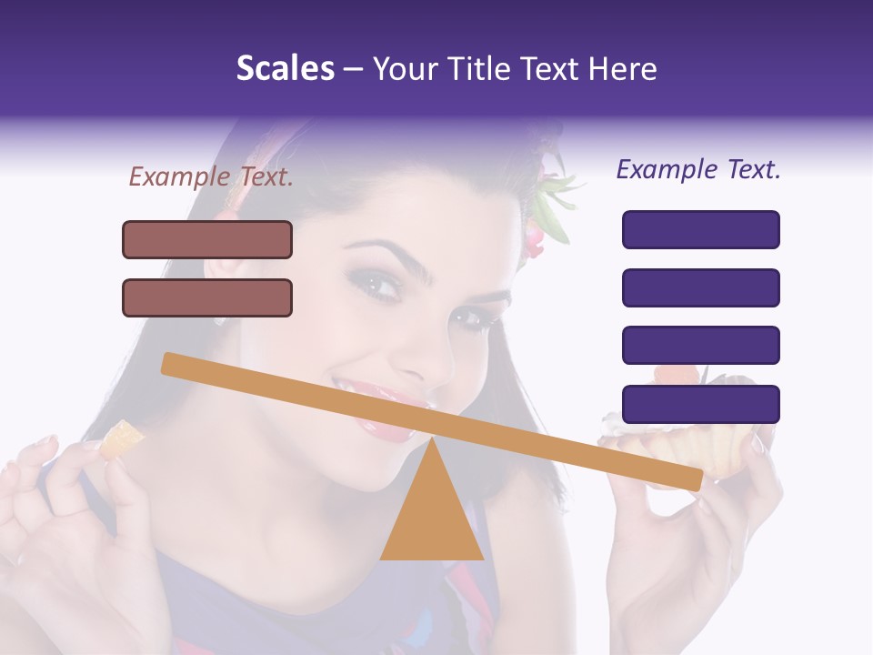 Model Cute Portrait PowerPoint Template