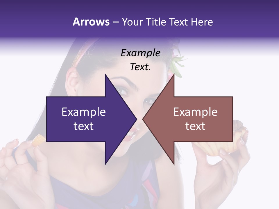 Model Cute Portrait PowerPoint Template