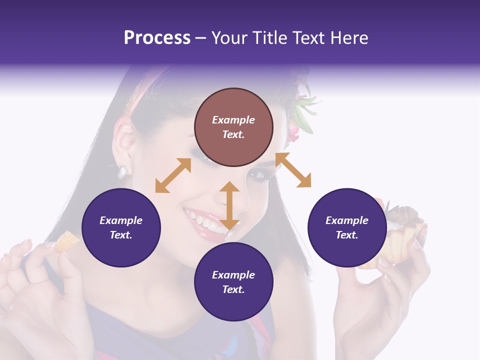 Model Cute Portrait PowerPoint Template