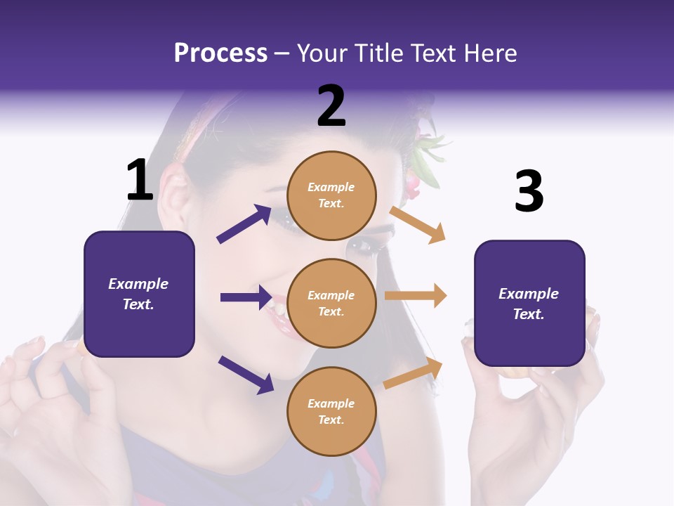 Model Cute Portrait PowerPoint Template