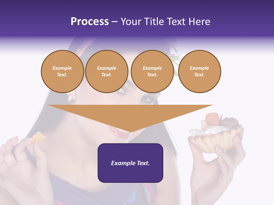 Model Cute Portrait PowerPoint Template