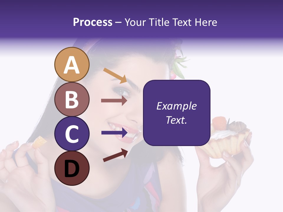 Model Cute Portrait PowerPoint Template