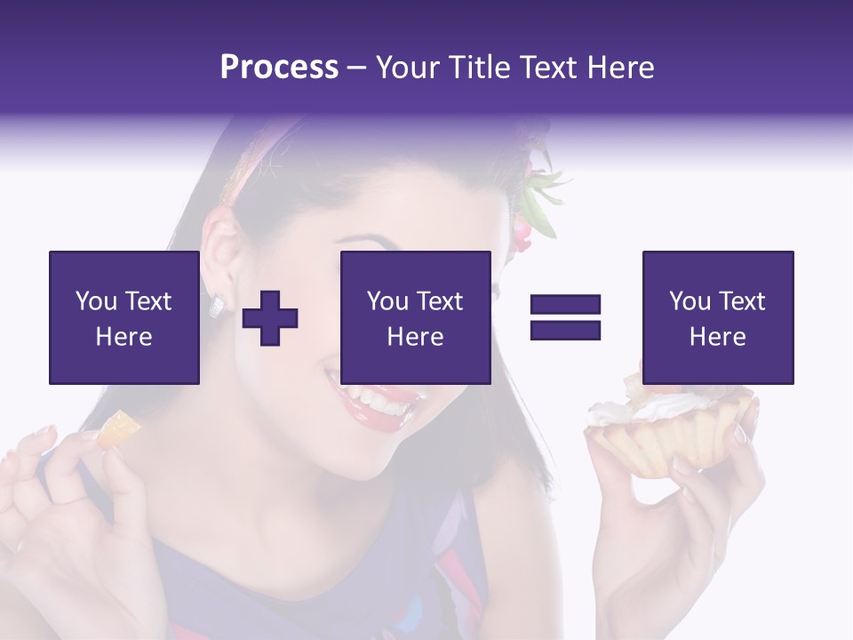 Model Cute Portrait PowerPoint Template