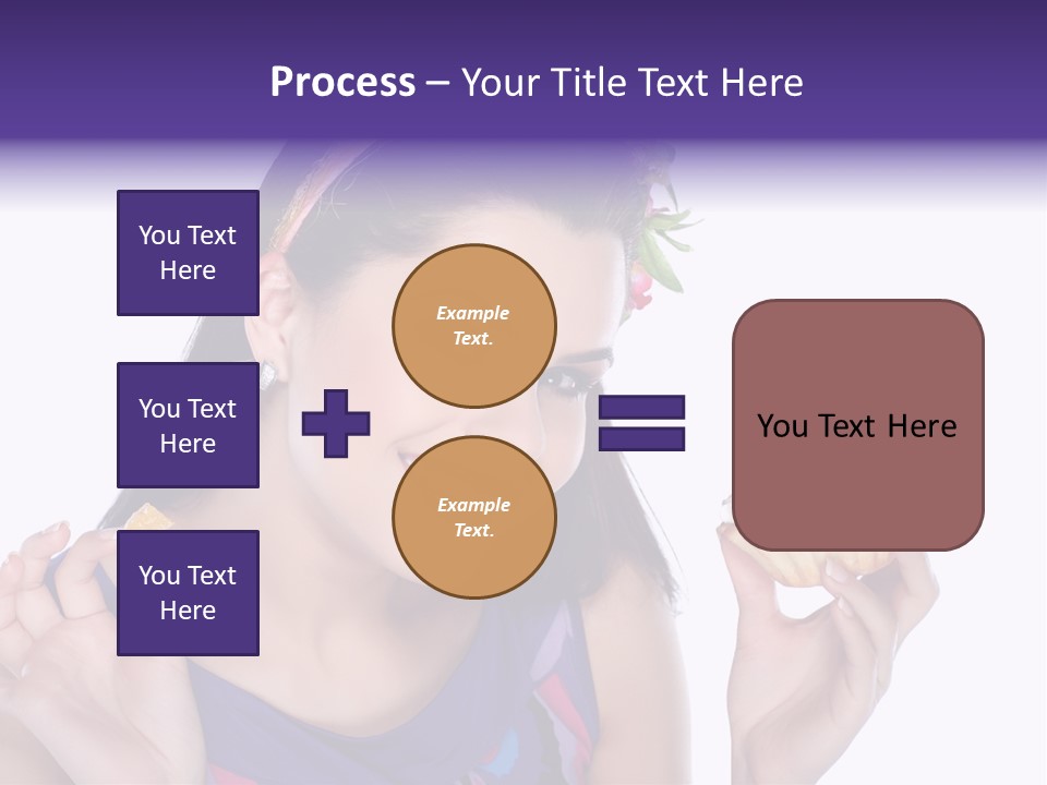 Model Cute Portrait PowerPoint Template