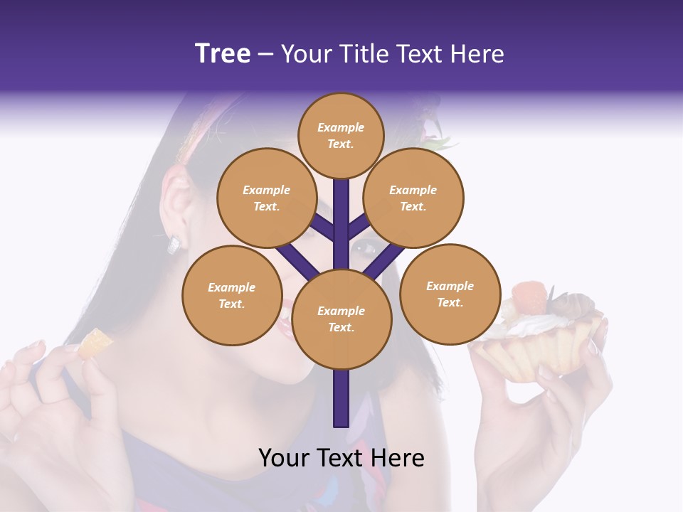 Model Cute Portrait PowerPoint Template