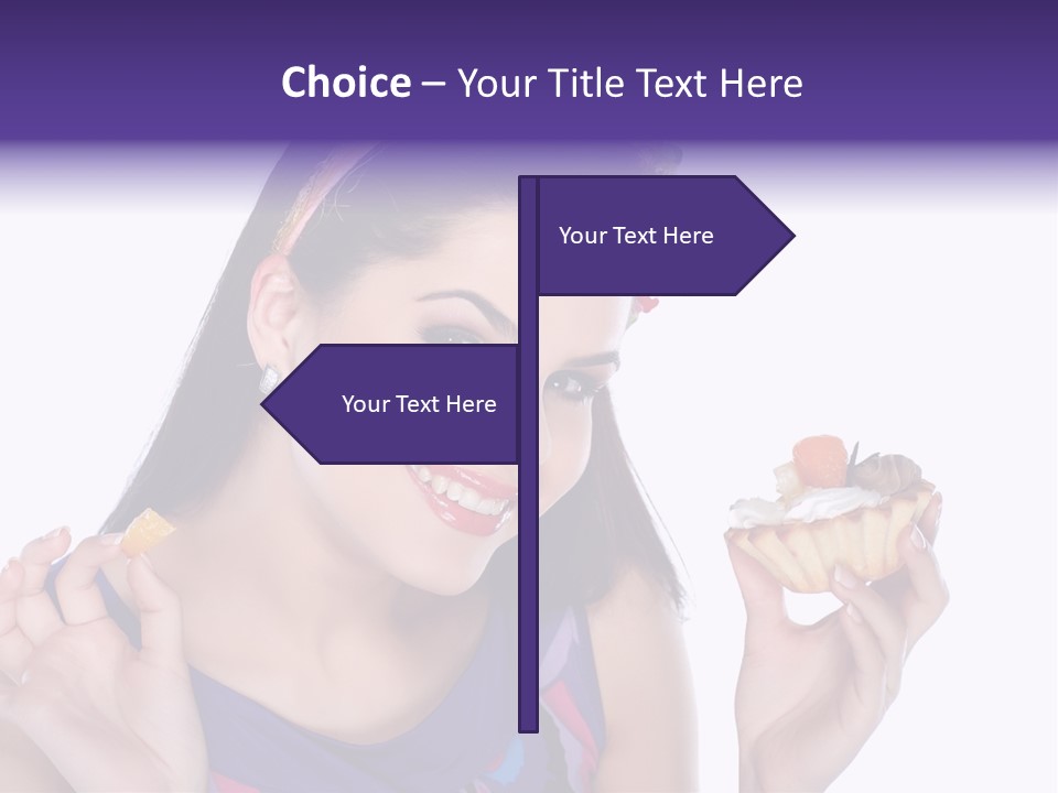 Model Cute Portrait PowerPoint Template