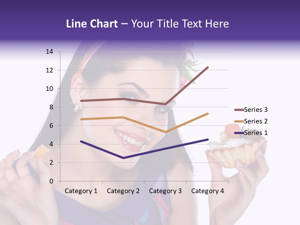Model Cute Portrait PowerPoint Template