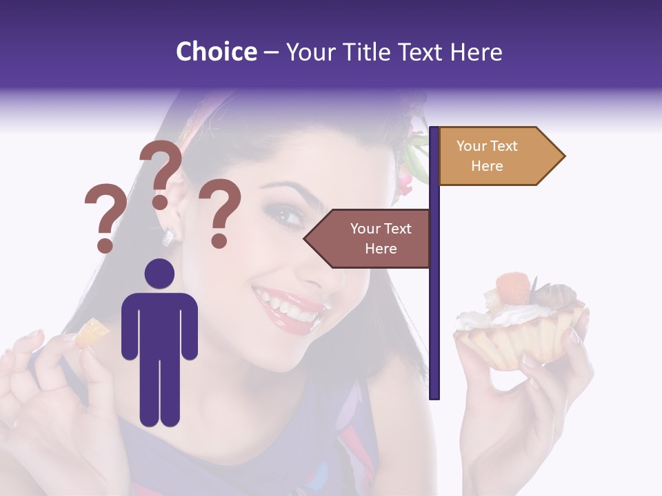 Model Cute Portrait PowerPoint Template