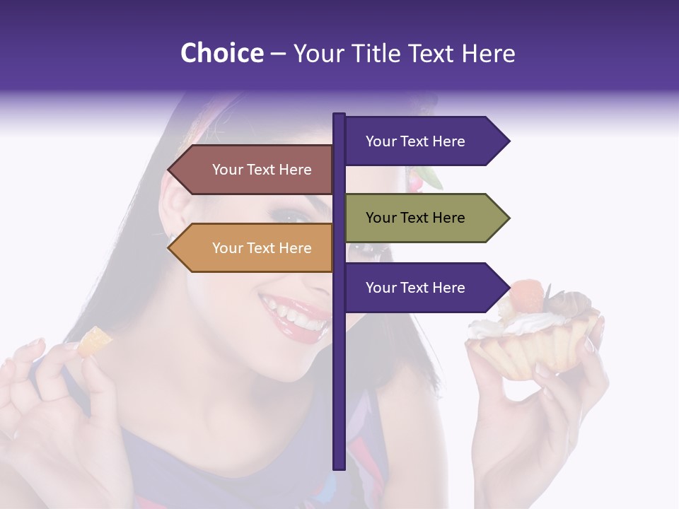 Model Cute Portrait PowerPoint Template