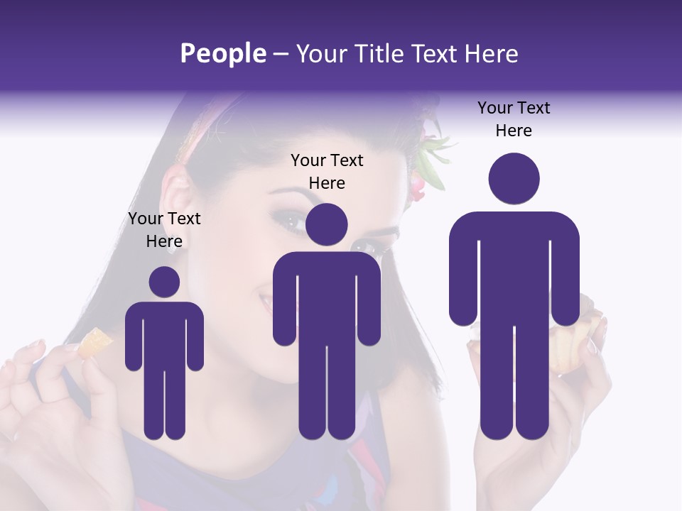 Model Cute Portrait PowerPoint Template