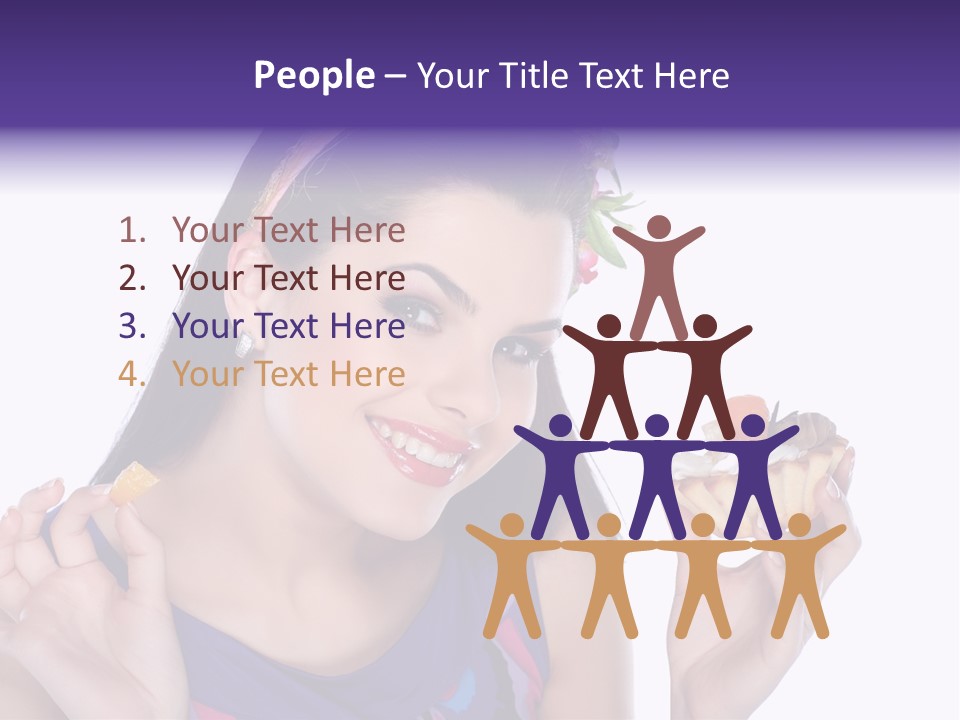 Model Cute Portrait PowerPoint Template