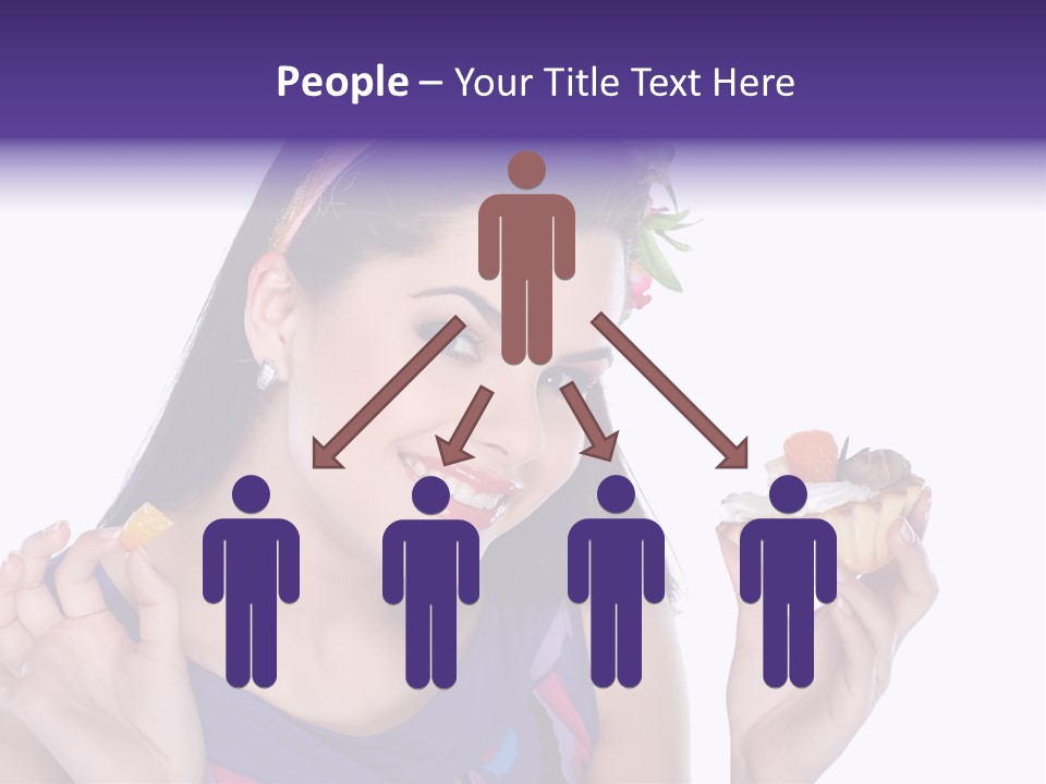 Model Cute Portrait PowerPoint Template