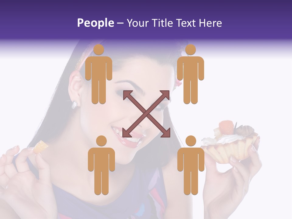 Model Cute Portrait PowerPoint Template