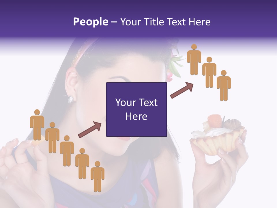 Model Cute Portrait PowerPoint Template