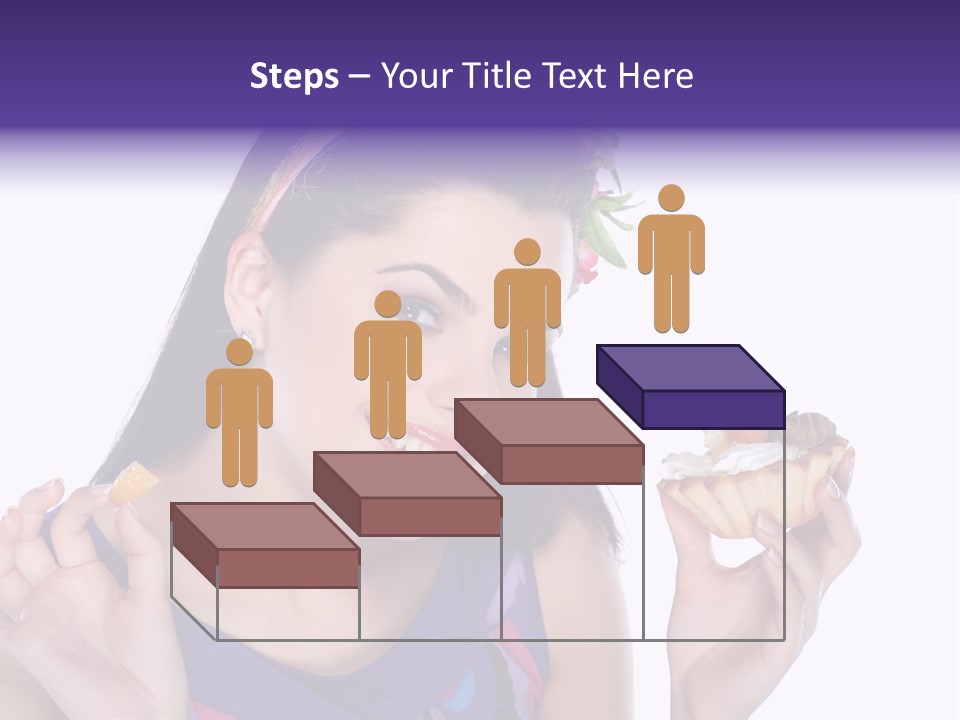 Model Cute Portrait PowerPoint Template