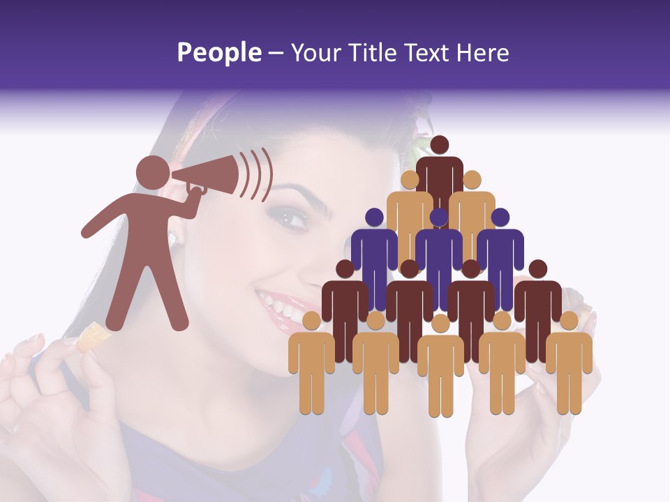 Model Cute Portrait PowerPoint Template