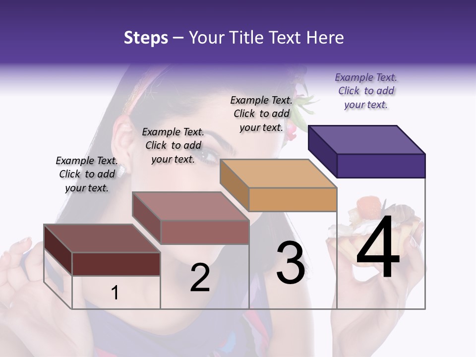 Model Cute Portrait PowerPoint Template