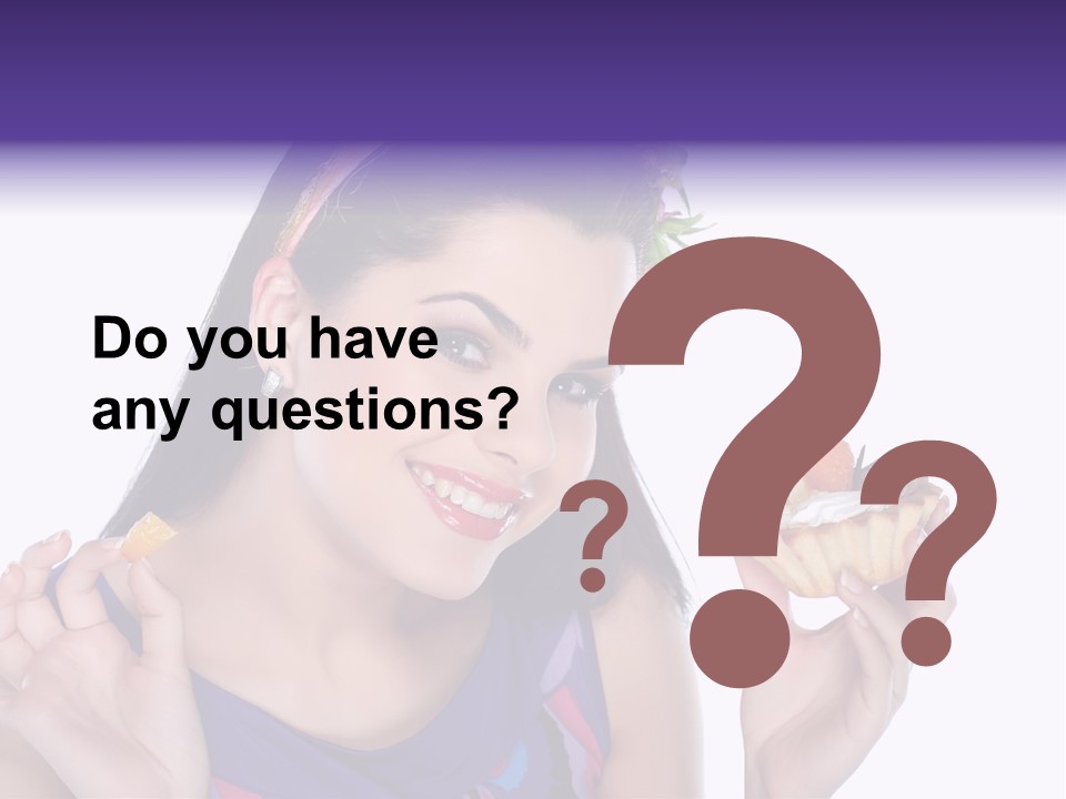 Model Cute Portrait PowerPoint Template