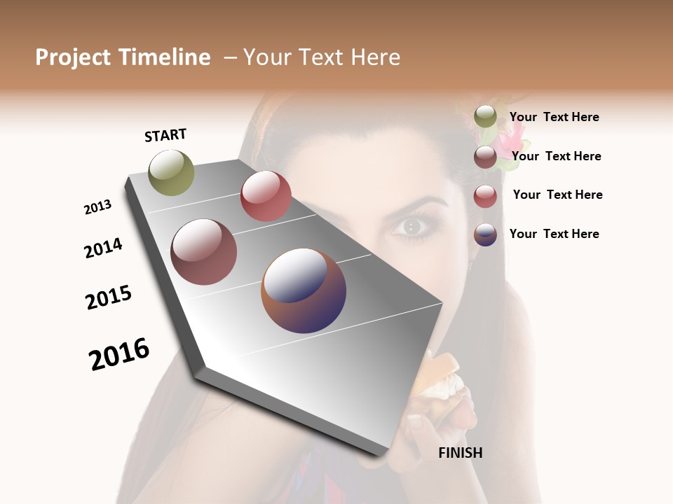 Long Female Fashion PowerPoint Template