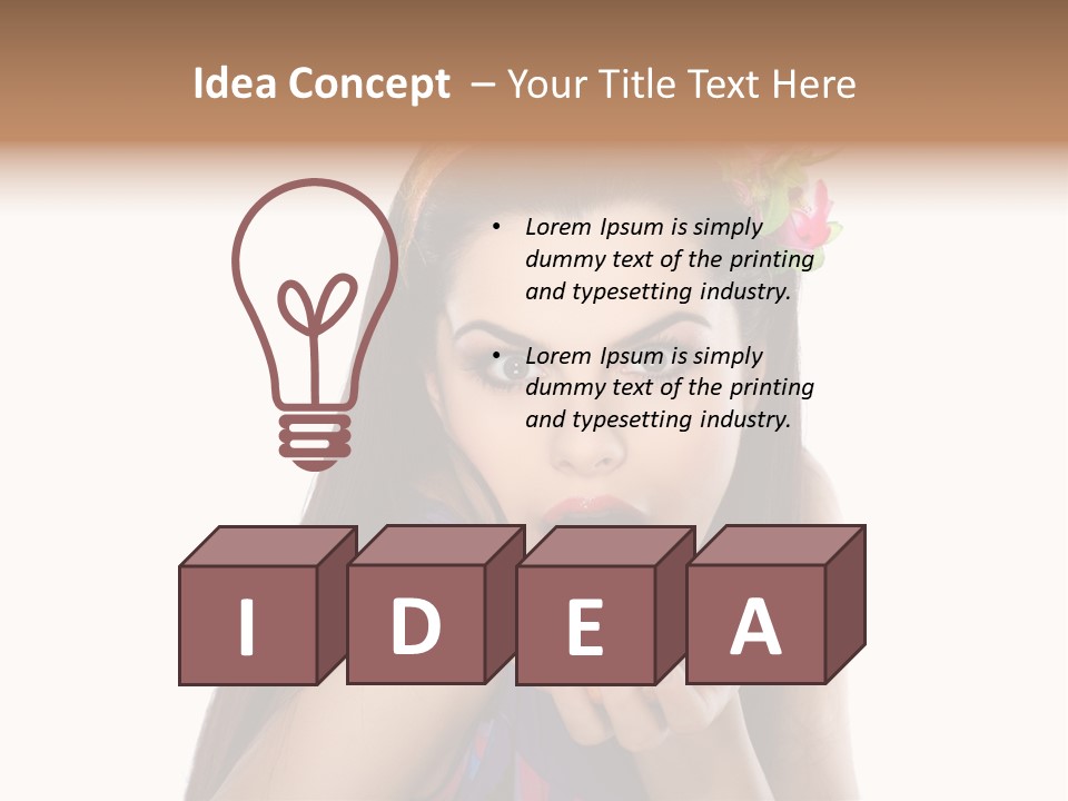 Long Female Fashion PowerPoint Template