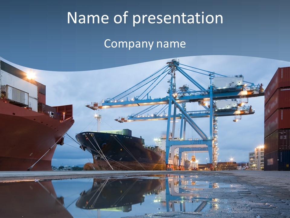 Embarquement Business International PowerPoint Template