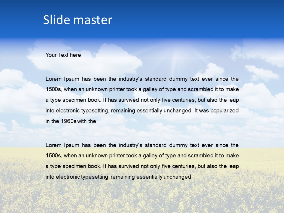 Illumination Cloud Light PowerPoint Template