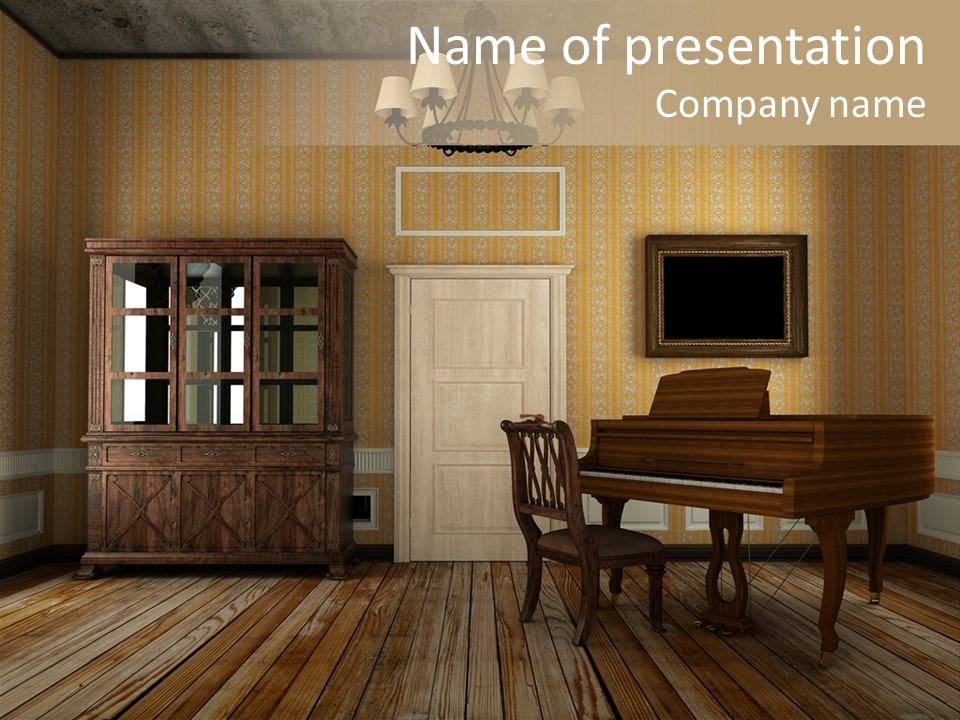 Textured Background Knob PowerPoint Template