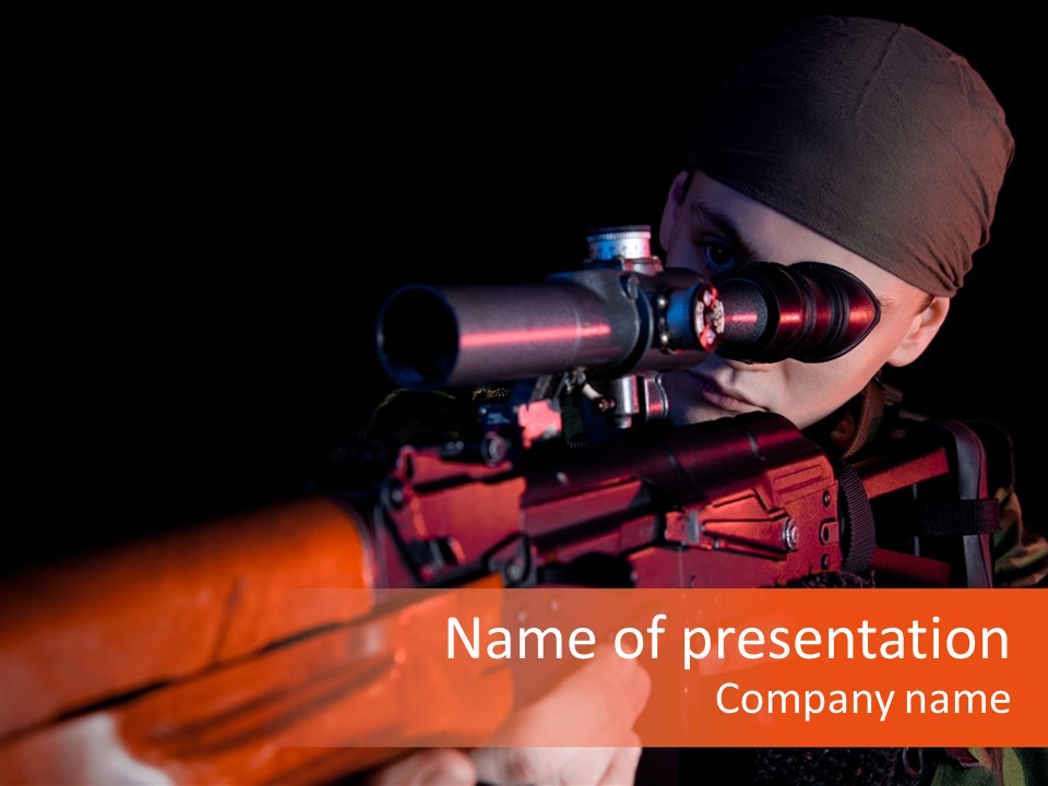 Killer Sniper Camouflage PowerPoint Template