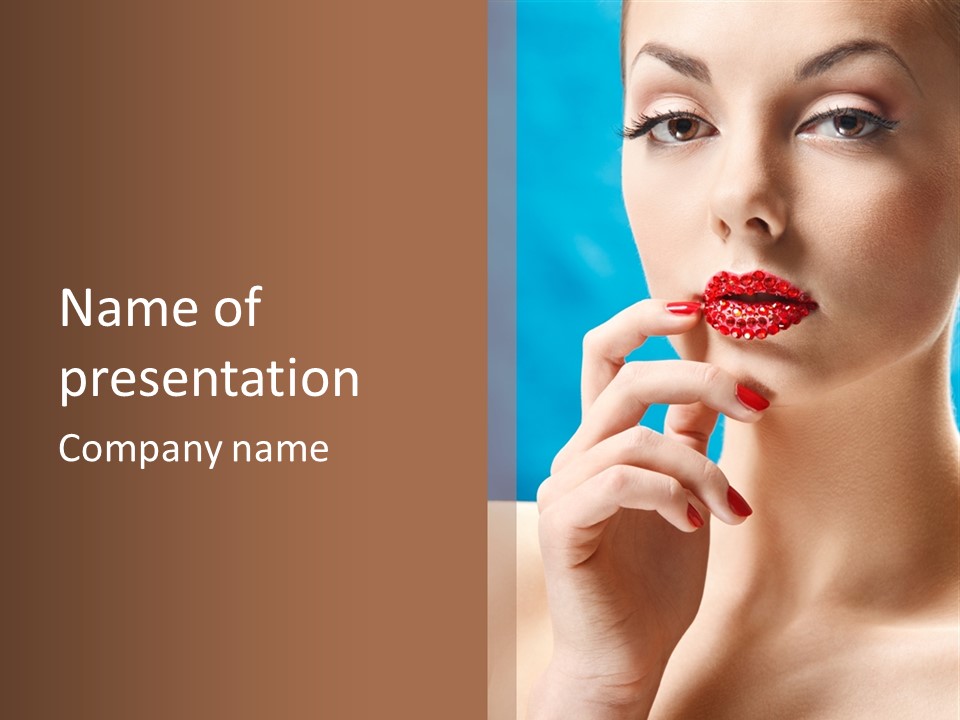 Lifestyle Visage Cute PowerPoint Template