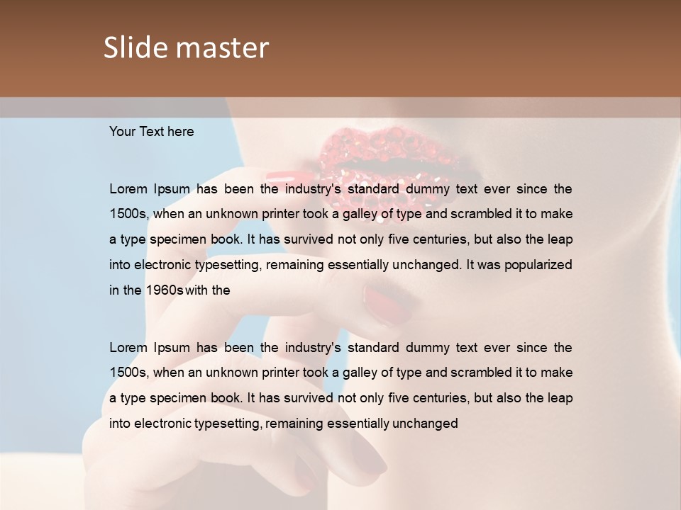 Lifestyle Visage Cute PowerPoint Template