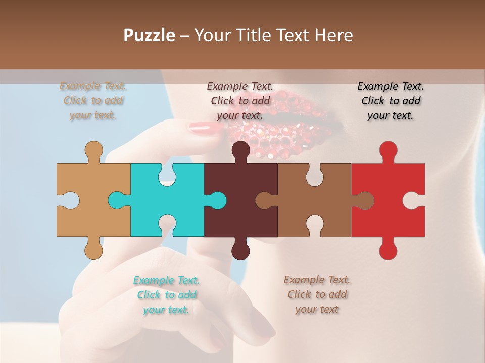 Lifestyle Visage Cute PowerPoint Template