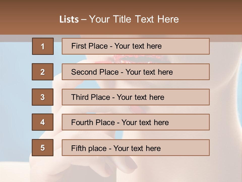 Lifestyle Visage Cute PowerPoint Template