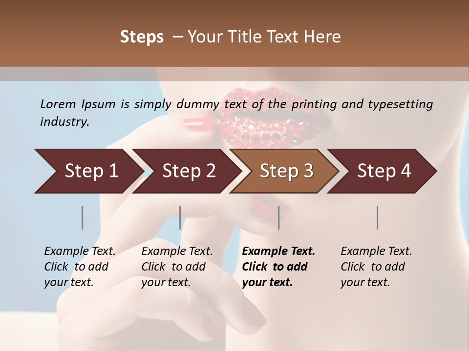 Lifestyle Visage Cute PowerPoint Template