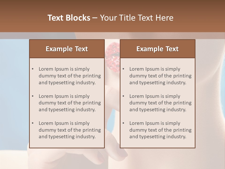 Lifestyle Visage Cute PowerPoint Template