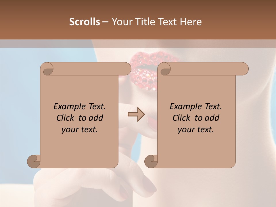Lifestyle Visage Cute PowerPoint Template