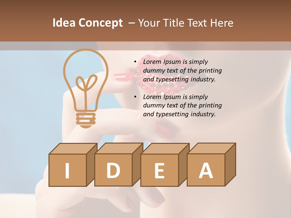 Lifestyle Visage Cute PowerPoint Template