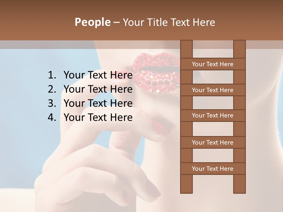 Lifestyle Visage Cute PowerPoint Template