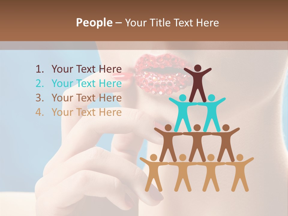 Lifestyle Visage Cute PowerPoint Template