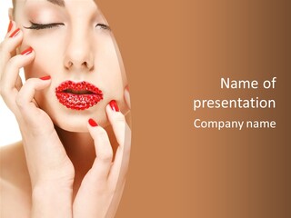 Portrait Beautiful Sensual PowerPoint Template