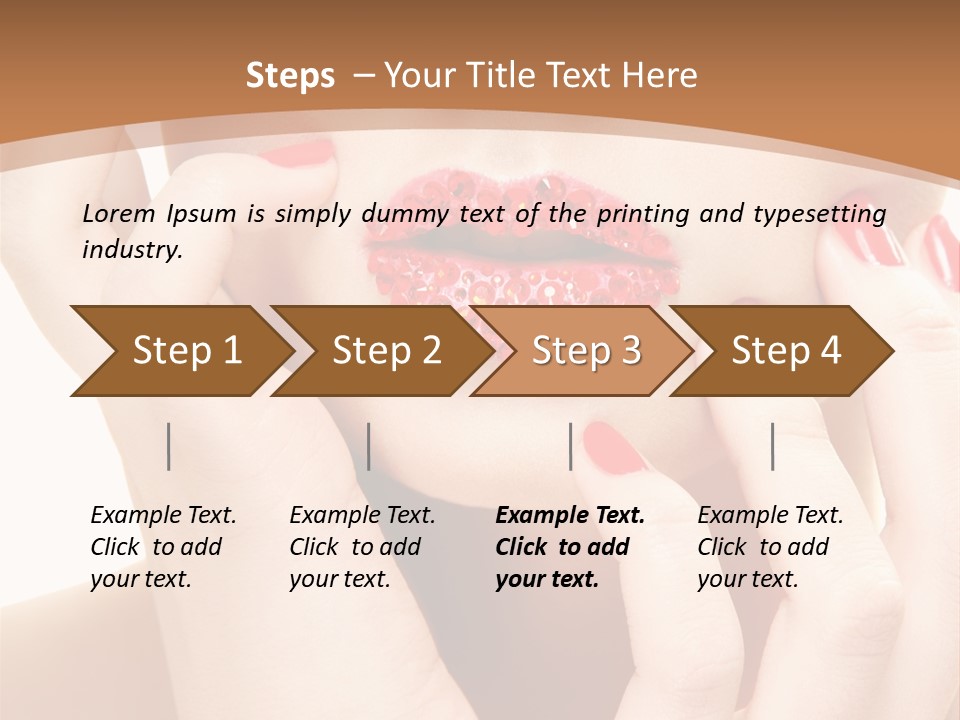 Portrait Beautiful Sensual PowerPoint Template