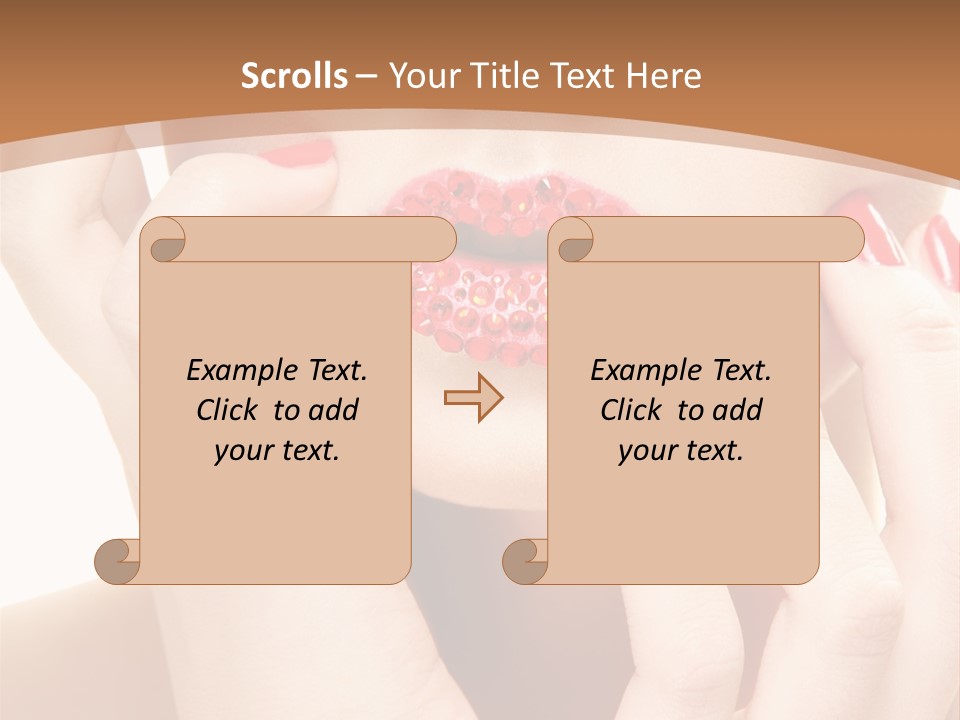 Portrait Beautiful Sensual PowerPoint Template