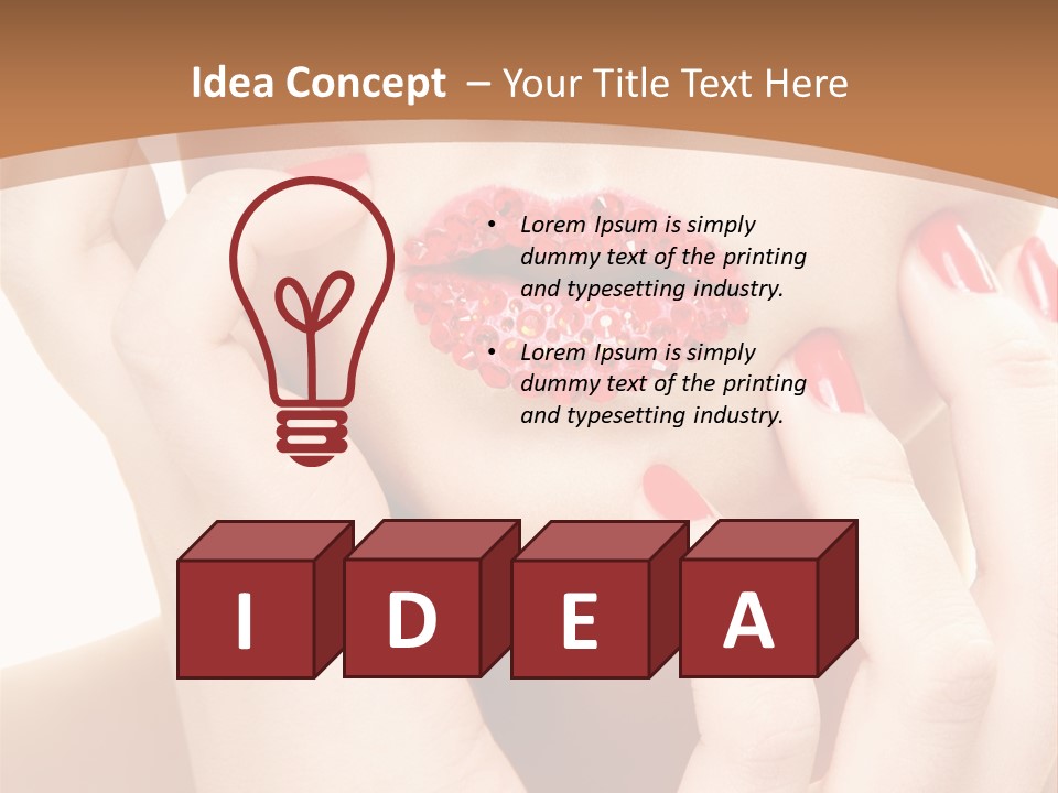 Portrait Beautiful Sensual PowerPoint Template