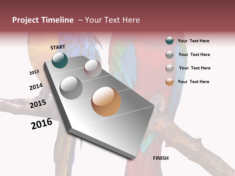 Red And Green Blue And Yellow Colourful PowerPoint Template