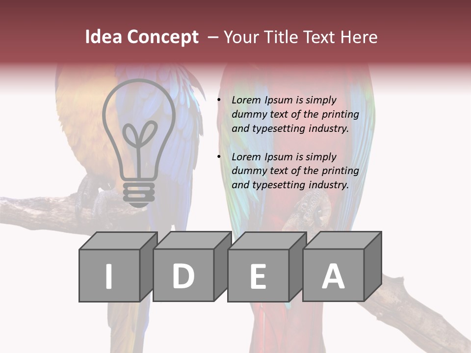 Red And Green Blue And Yellow Colourful PowerPoint Template
