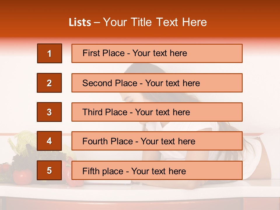 Table Cheerful Nourish PowerPoint Template