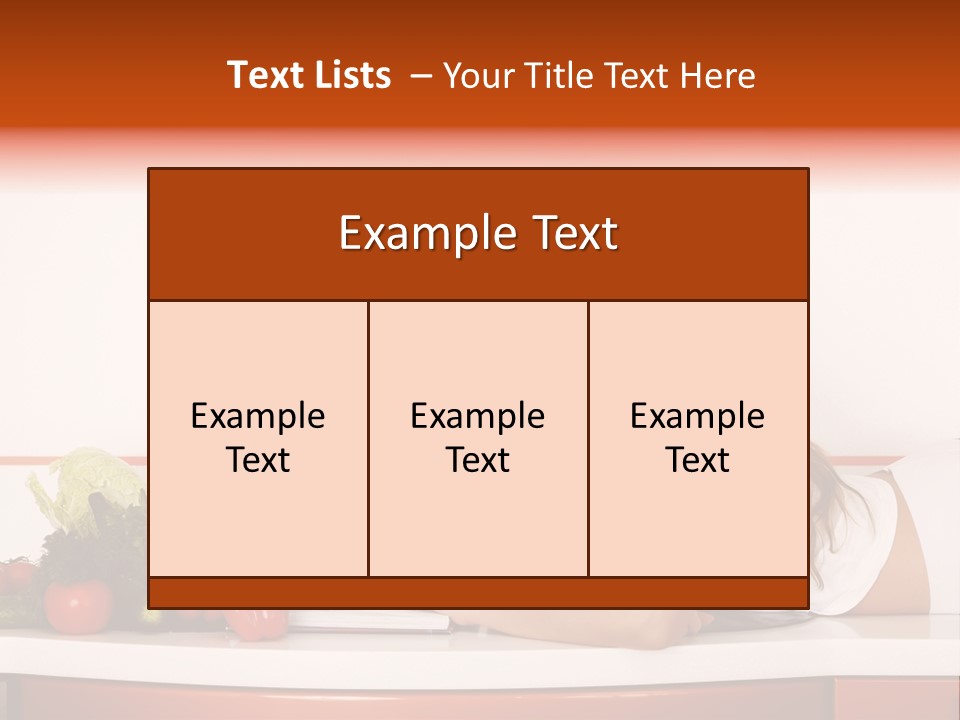 Table Cheerful Nourish PowerPoint Template