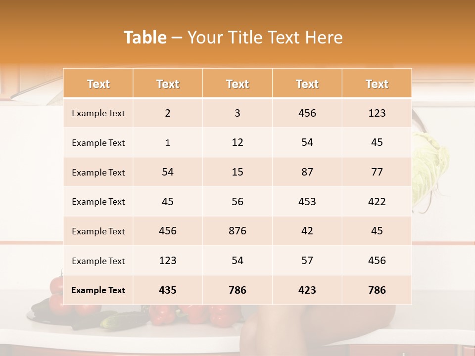 Pretty Face Table PowerPoint Template