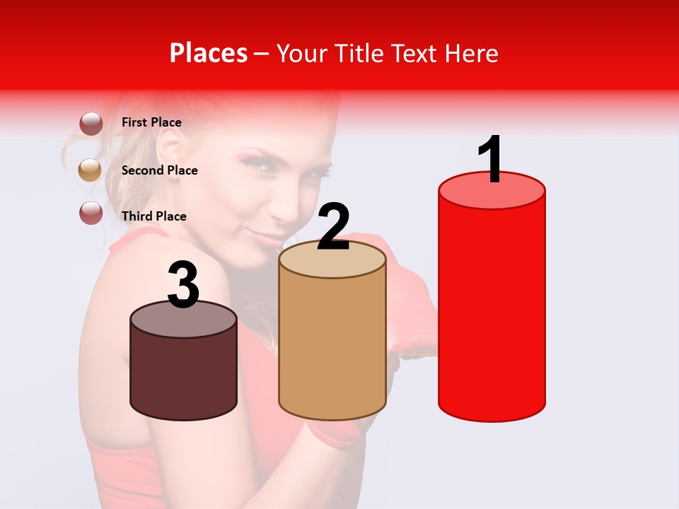 Girl Self Defence Red PowerPoint Template