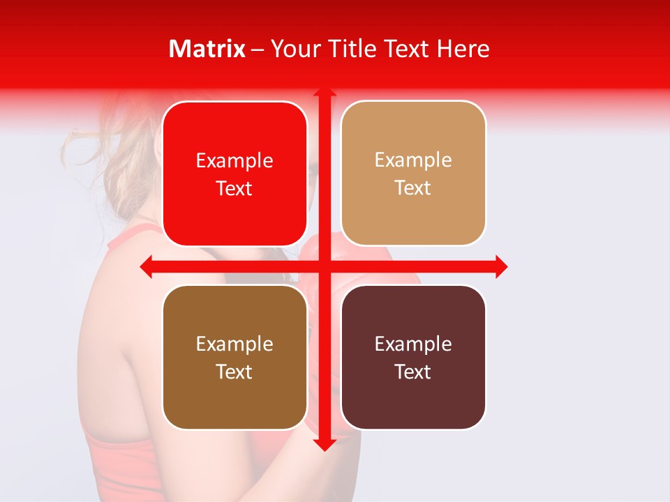 Girl Self Defence Red PowerPoint Template